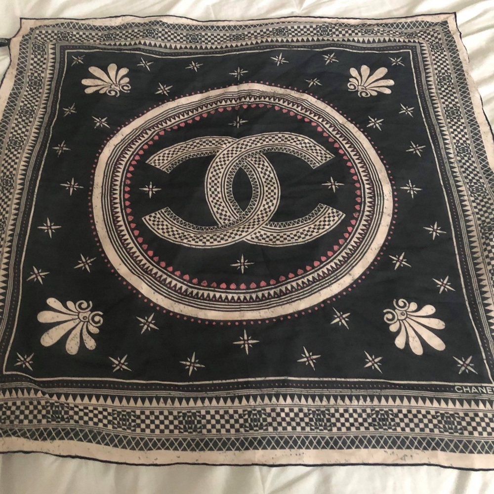 Chanel Interlocking CC Square Scarf